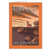 Lime Kiln Lighthouse Vintage Travel Poster (Front)