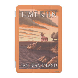 Lime Kiln Lighthouse Vintage Travel Poster iPad Mini Cover