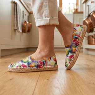 Lime, Kiwi and Pomegranate Espadrilles