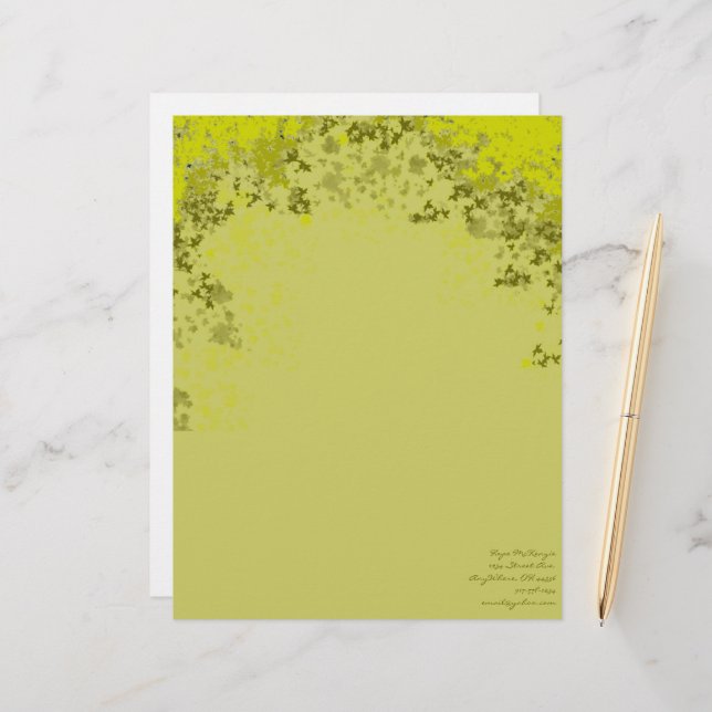 Lime Leaves Letterhead (Front/Back In Situ)