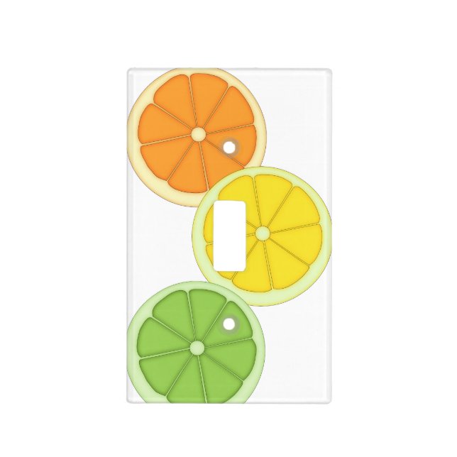 Lime, Lemon and Orange Light Switch Cover (Front)