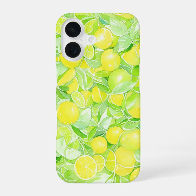 Lime & Lemon Botanical Phone Case (Back)