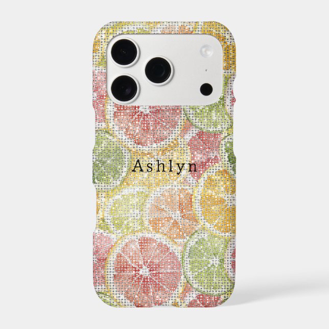 Lime Lemon Orange Grapefruit Fruit Sparkle  Case-Mate iPhone Case (Back)