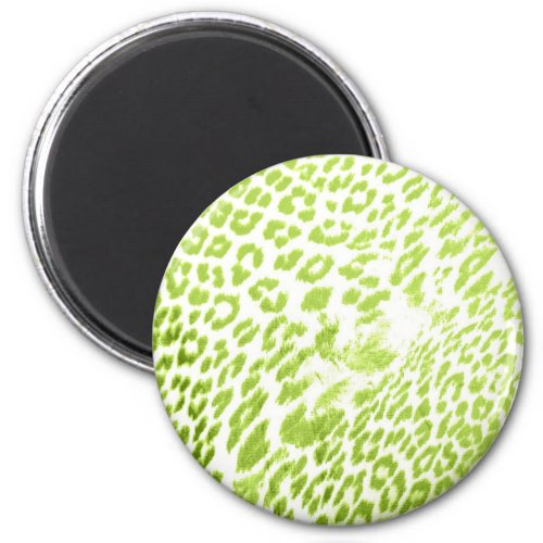 Lime Leopard Print Magnet