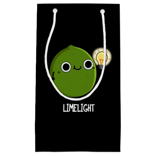 Lime_light Funny Fruit Lime Pun Dark BG Small Gift Bag