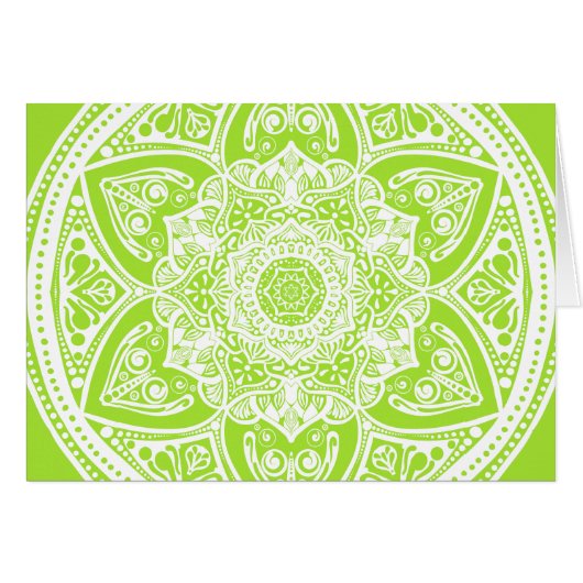 Lime Mandala Cards (Front Horizontal)