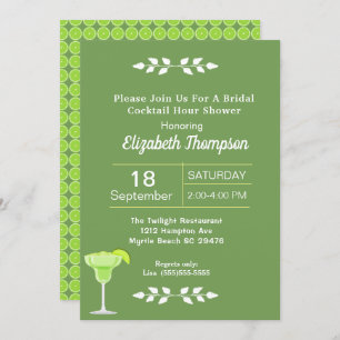 Lime Margarita Bridal Cocktail Shower Invitation