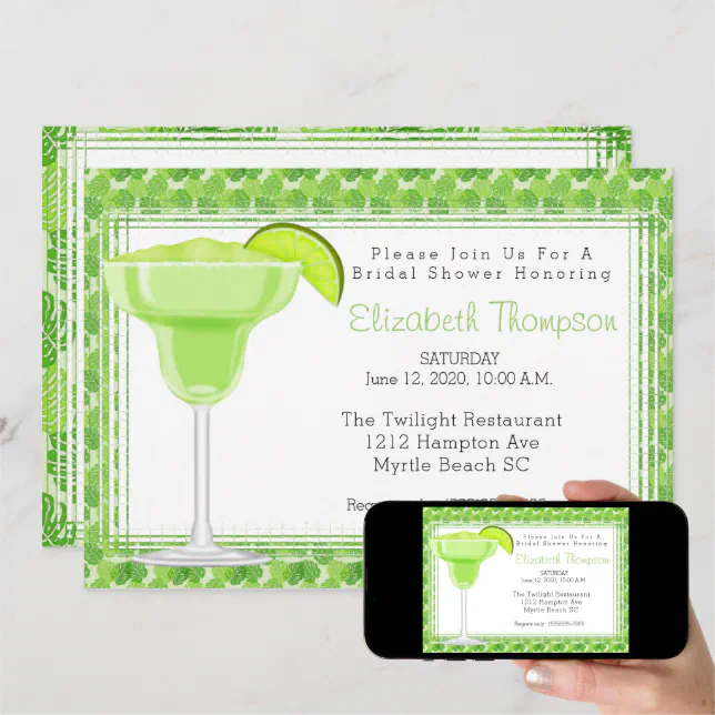 Lime Margarita Bridal Shower Invitation Zazzle