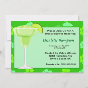 Lime Margarita Bridal Shower Party Invitation