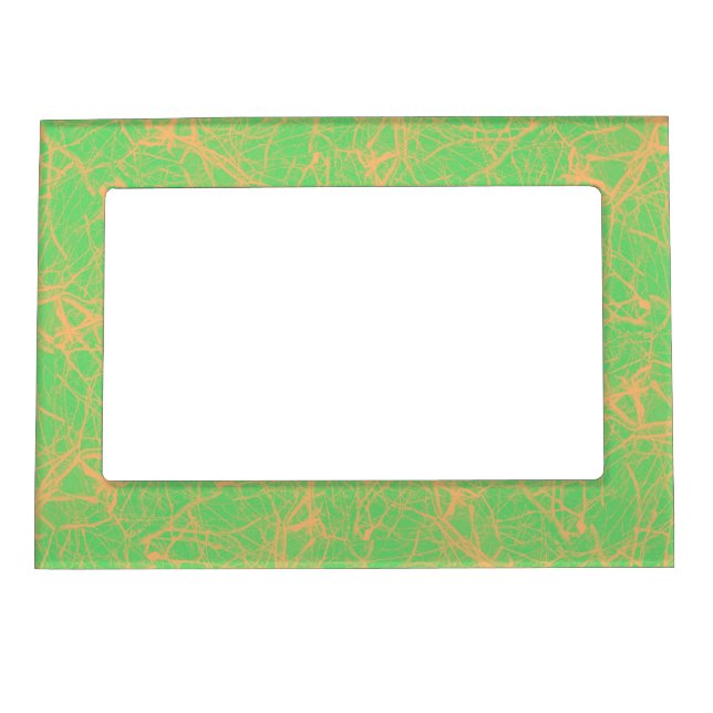 Lime Maze Magnetic Photo Frame (Front)