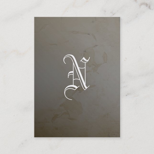 Lime Monogram Business Card (Front)