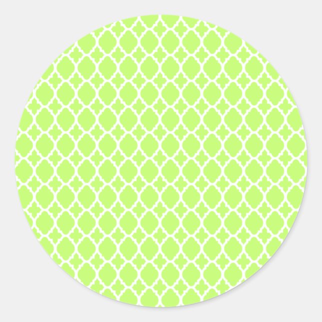 Lime Moroccan Tile Stickers (Front)