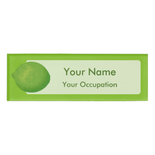 Lime Name Tag