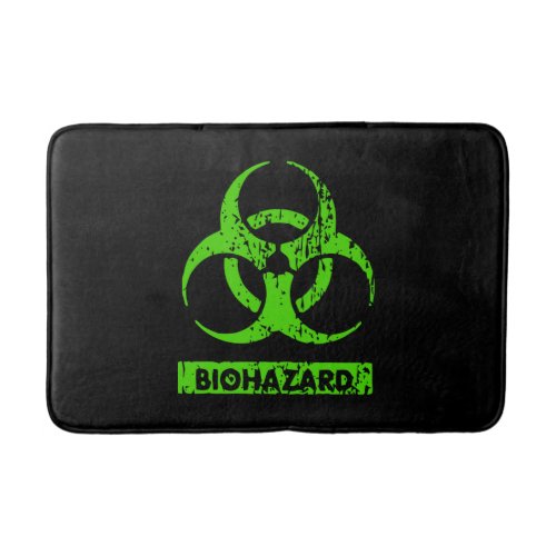 Lime Neon Green Bio_Hazard Chemicals Graphic Bath Mat