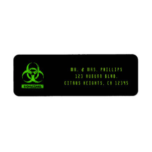 Lime Neon Green Bio-Hazard Chemicals Graphic Label