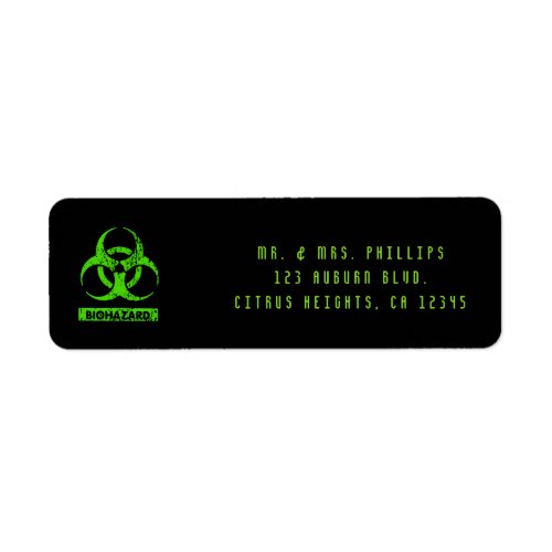 Lime Neon Green Bio_Hazard Chemicals Graphic Label