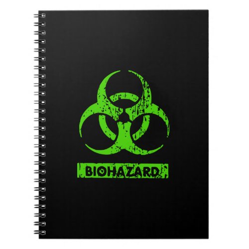 Lime Neon Green Bio_Hazard Chemicals Graphic Notebook