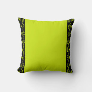 Lime Noir Throw Pillow
