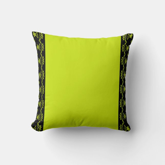 Lime Noir Throw Pillow (Front)