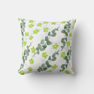 Lime Orchid Throw Pillow