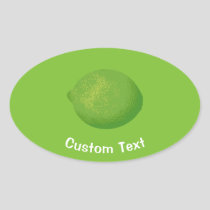 Lime Oval Sticker