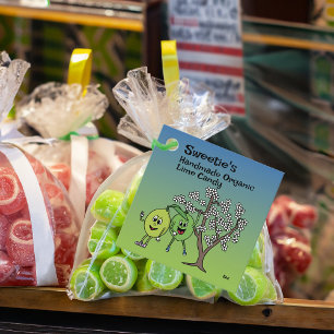 Lime Pals Funny Cartoon Marmalade Candy and More Favor Tags
