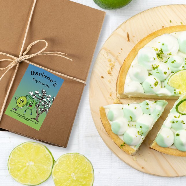 Lime Pals Funny Cartoon Pie, Curd and More Food Label (Creator Uploaded)