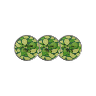 Lime Pattern Golf Ball Marker