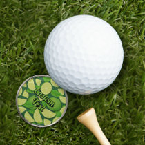Lime Pattern Golf Ball Marker