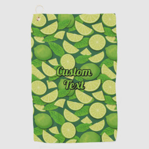 Lime Pattern Golf Towel