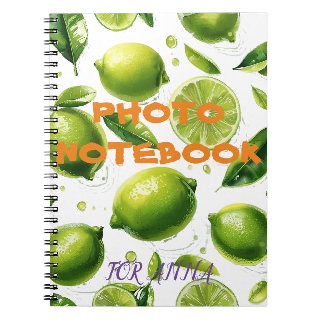 Lime Pattern Notebook (Front)