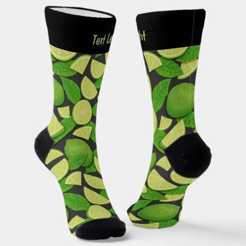 Lime Pattern Socks
