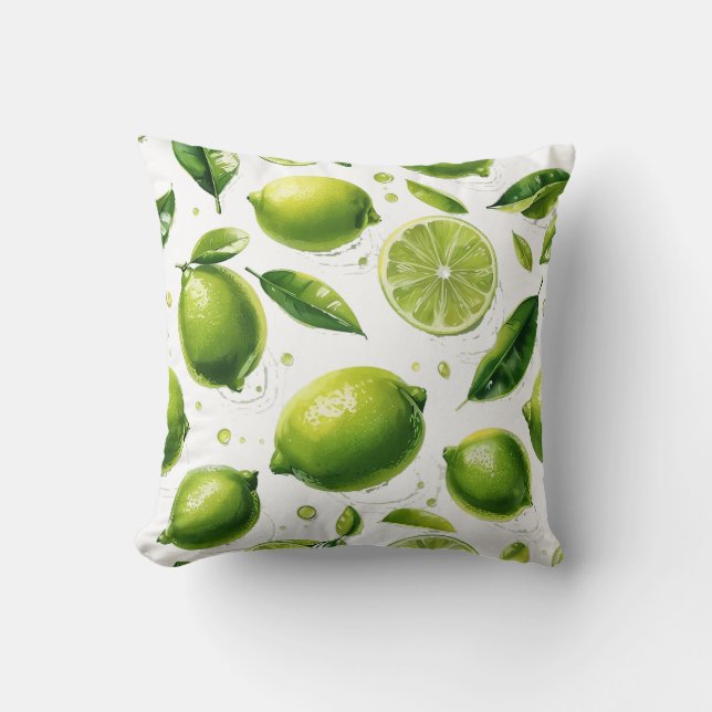 Lime Pattern Throw Pillow (Front)