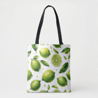 Lime Pattern Tote Bag