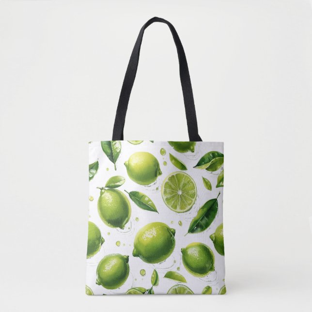 Lime Pattern Tote Bag (Front)
