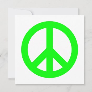 Lime Peace Symbol by peacegifts at Zazzle