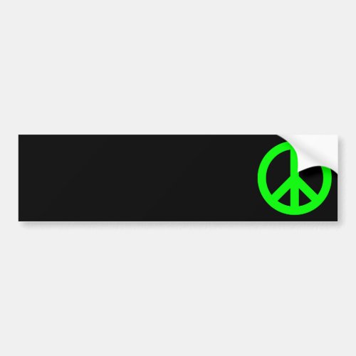 Lime Peace Symbol Bumper Sticker