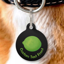 Lime Pet ID Tag