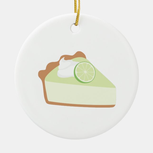 Lime Pie Ceramic Ornament (Front)