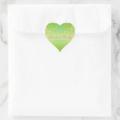 Lime, Pink, and Aqua Floral 1.5" Heart Sticker (Bag)