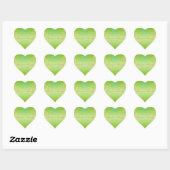 Lime, Pink, and Aqua Floral 1.5" Heart Sticker (Sheet)