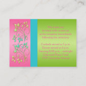 Lime, Pink, and Aqua Floral Enclosure Card (Back)
