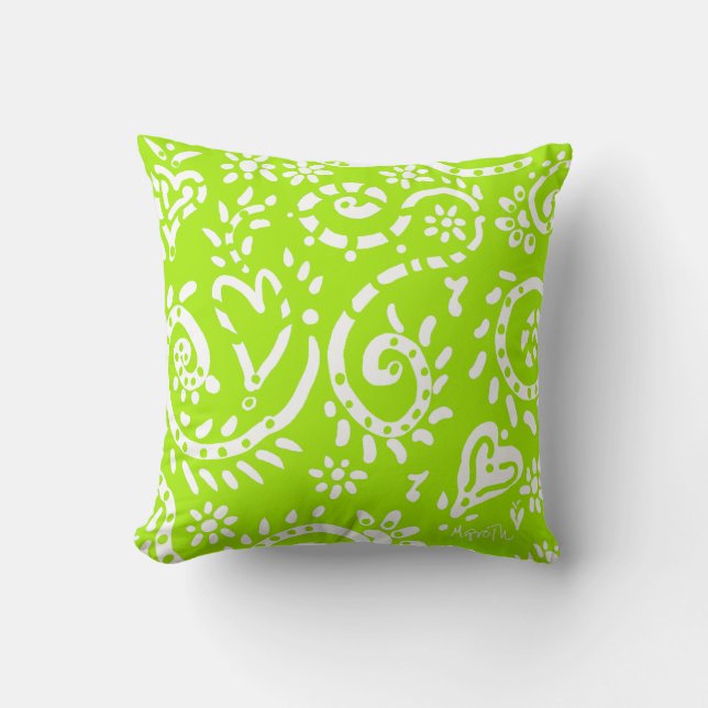 Lime pip pillow (Front)