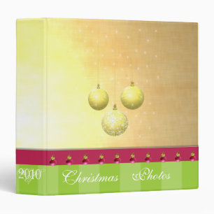 Lime & Plum Christmas Photos Binder With Stripes