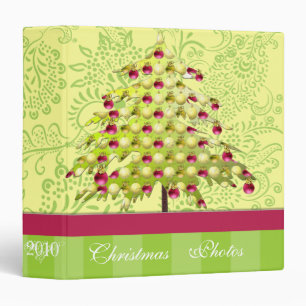 Lime & Plum Christmas Photos Binder With Stripes