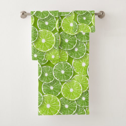 Lime pop bath towel set