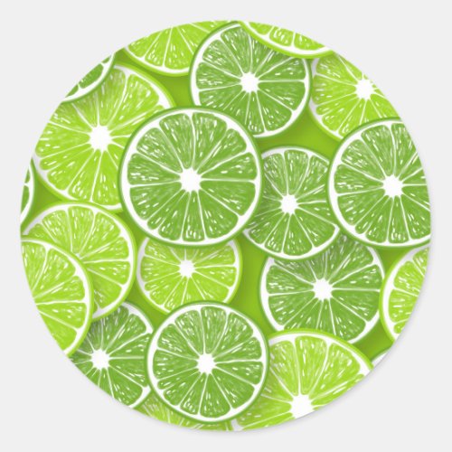 Lime pop classic round sticker