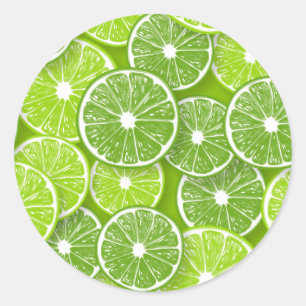 Lime pop classic round sticker