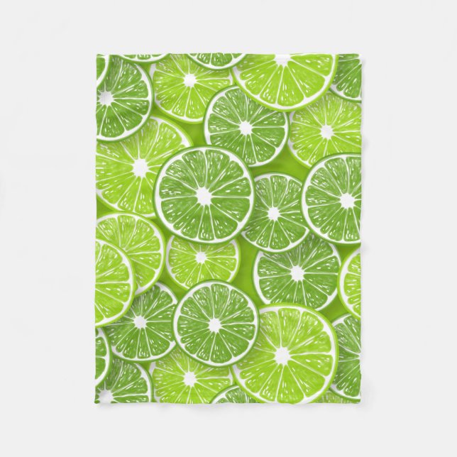Lime pop fleece blanket (Front)