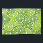 Lime pop kitchen towel<br><div class="desc">Hand drawn vector pattern with lime slices</div>